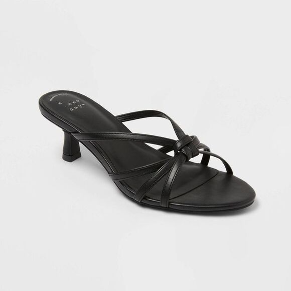 A New Day Shoes - A New Day - Women’s Cornelia Heels with Memory Foam Insole - A Black